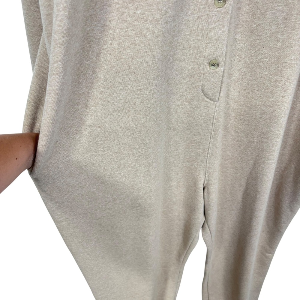Mara Hoffman Sabina Oatmeal Jumpsuit Button Front sweatshirt Lagenlook NEW Sz 3X - Picture 5 of 7
